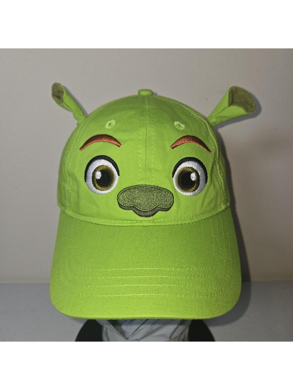 Shrek Green Character Baseball Cap - Plush Face Hat